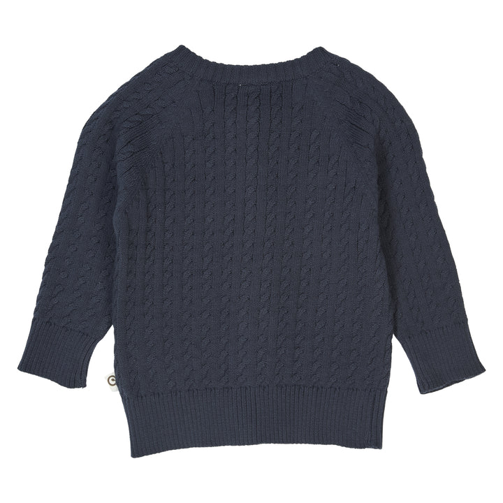 müsli KNIT kabel strikket cardigan Langærmet bluse Night blue 019402301