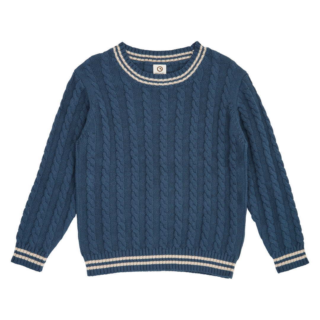 müsli KNIT kabelstrikket trøje Langærmet bluse Navy 019403101