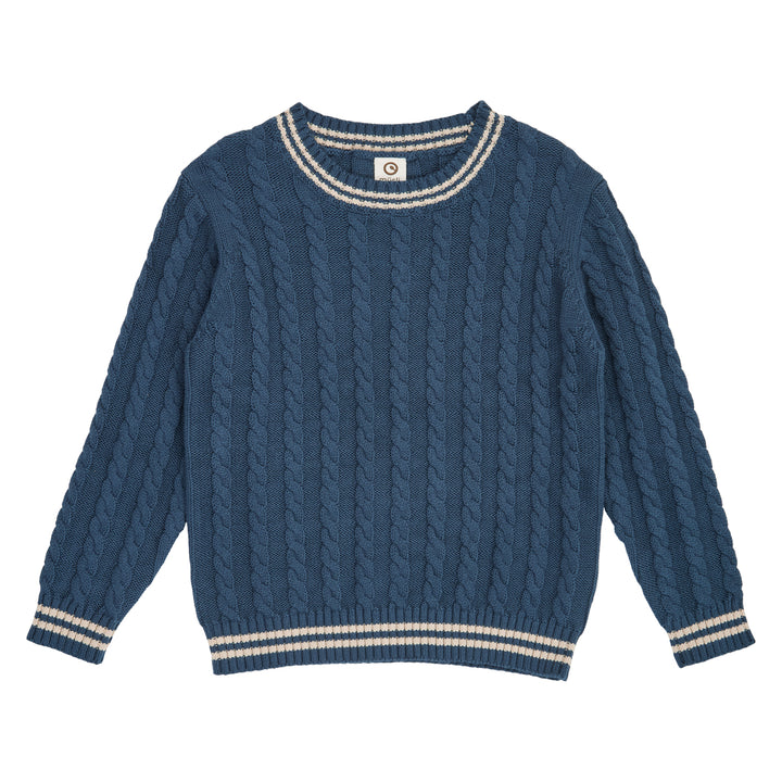 müsli KNIT kabelstrikket trøje Langærmet bluse Navy 019403101