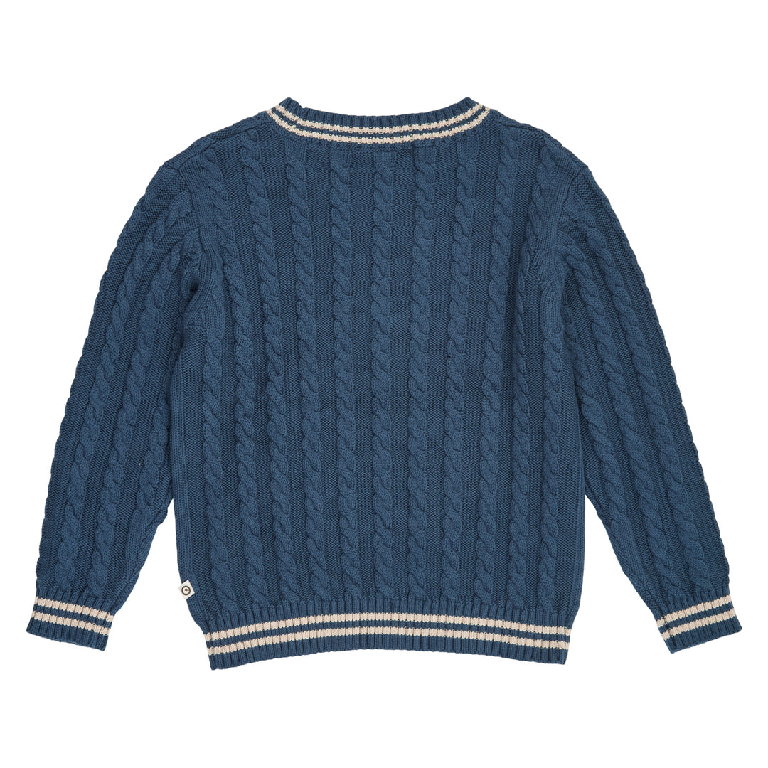 müsli KNIT kabelstrikket trøje Langærmet bluse Navy 019403101