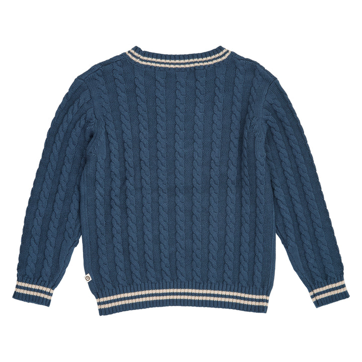 müsli KNIT kabelstrikket trøje Langærmet bluse Navy 019403101