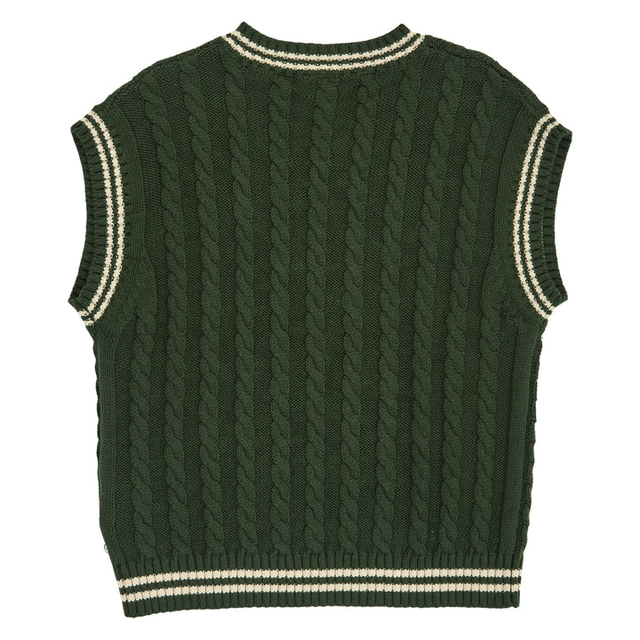 müsli KNIT kabelstrikket vest Langærmet bluse Forest green 019591801