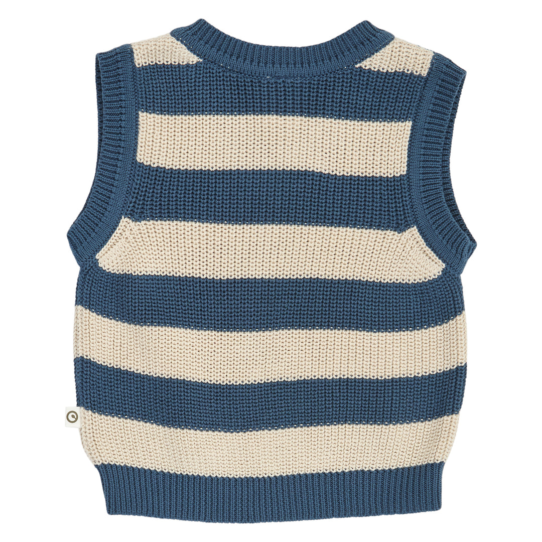 müsli KNIT stribet strikket vest Langærmet bluse Navy 019403101