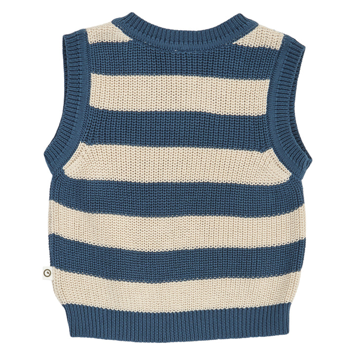 müsli KNIT stribet strikket vest Langærmet bluse Navy 019403101