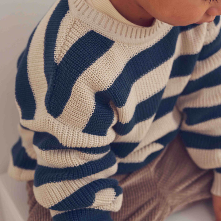 müsli KNIT stribet trøje Langærmet bluse Navy 019403101