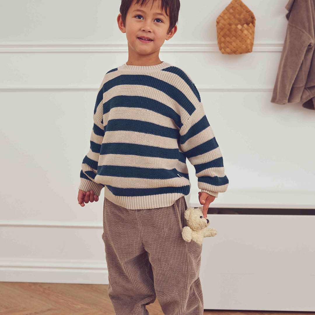 müsli KNIT stribet trøje Langærmet bluse Navy 019403101