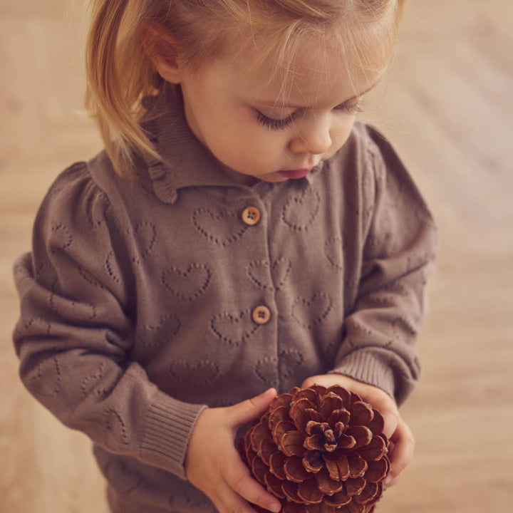 müsli KNIT strikket cardigan Langærmet bluse Walnut 017080802