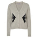 Conservandum KNIT strikket cardigan med tern Cardigan Grey melange 059202700