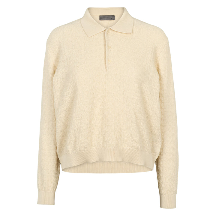 Conservandum KNIT strikket polo bluse Sweatshirt Birch 013090500
