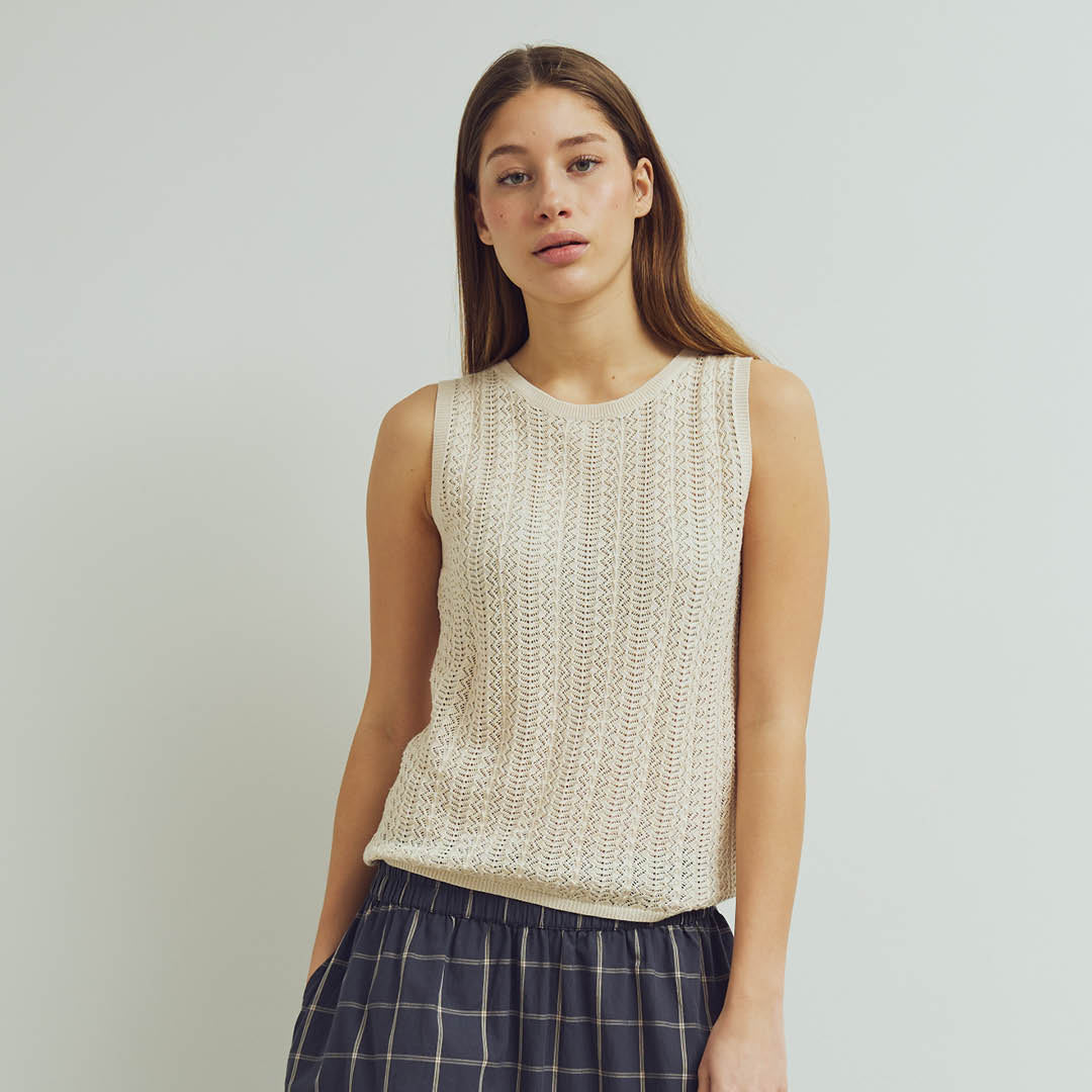 Conservandum KNIT strikket top T-shirt Black 019400706