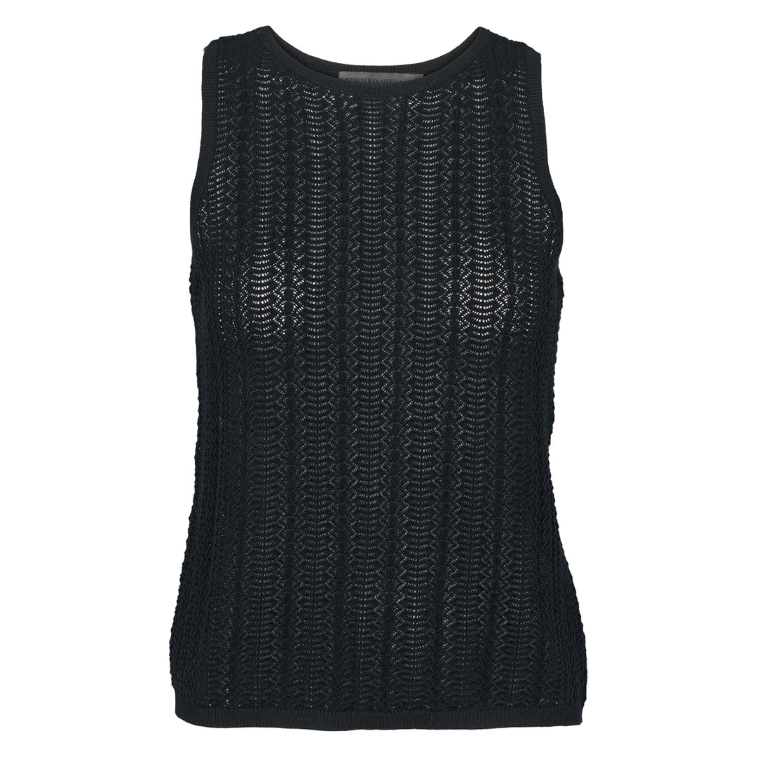 Conservandum KNIT strikket top T-shirt Black 019400706
