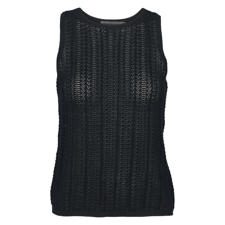 Conservandum KNIT strikket top T-shirt Black 019400706