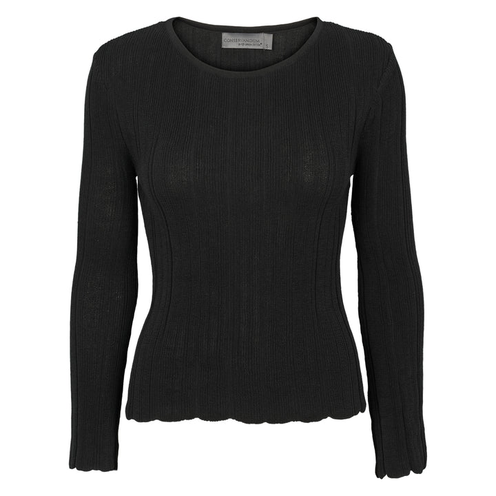 Conservandum KNIT strikket trøje -slim fit Sweatshirt Black 019400706