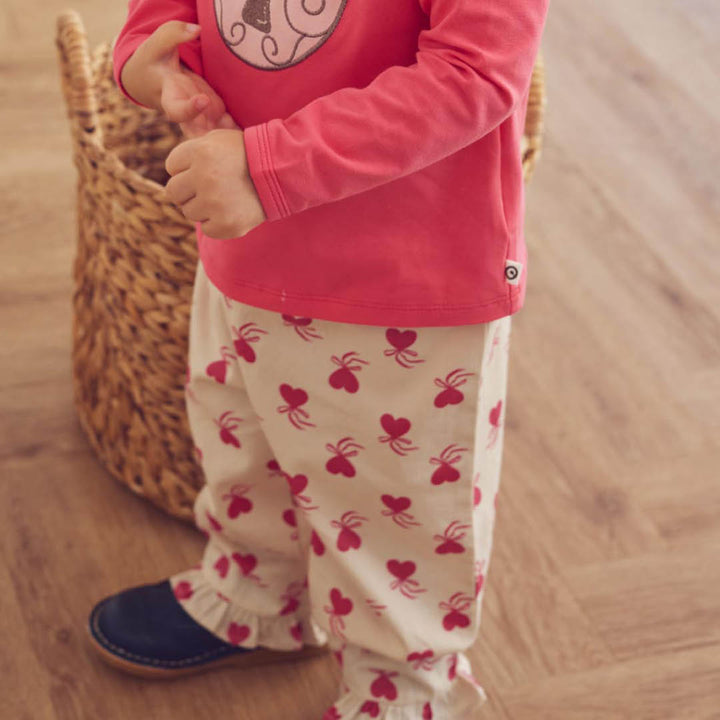 müsli LOVE flæse bukser Bukser Oak/ Rouge red 690000340