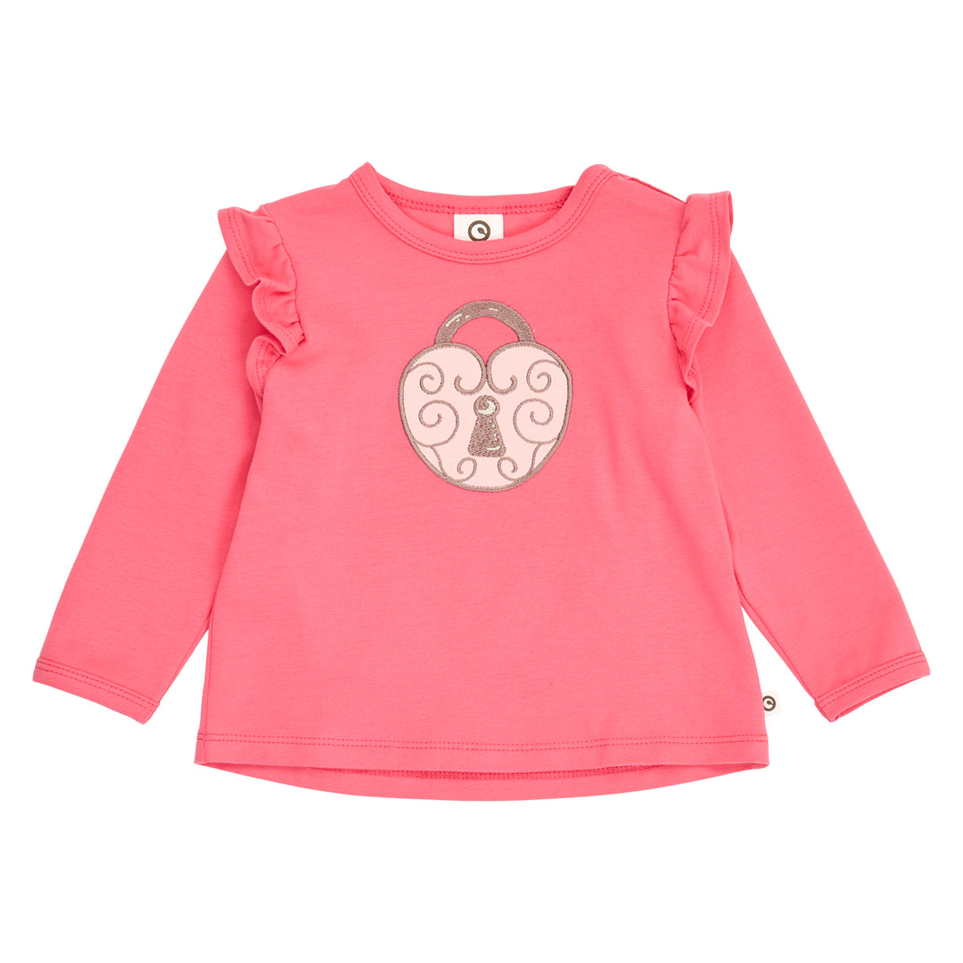 müsli LOVE letter bluse med flæse Langærmet bluse Rouge Red 018175500