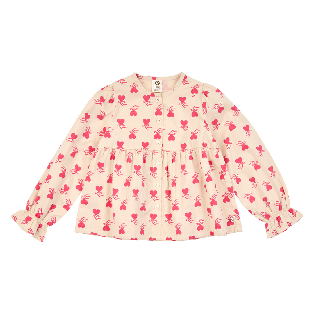 müsli LOVE letter skjorte Langærmet bluse Oak/ Rouge red 690000340