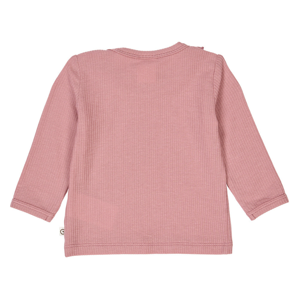 müsli MELLOW tencel bluse med flæser Langærmet bluse Nostalgia Rose 017151200