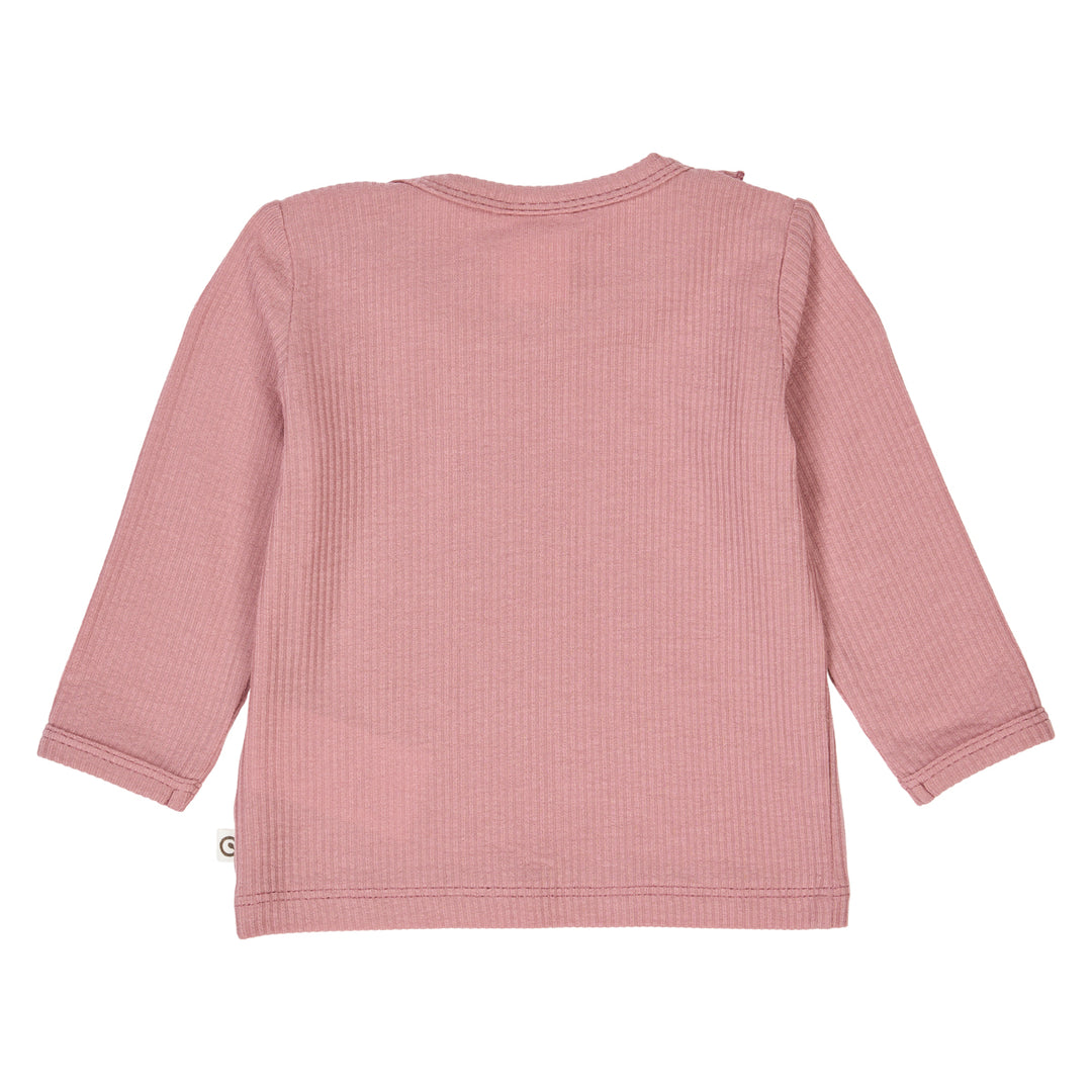 müsli MELLOW tencel bluse med flæser Langærmet bluse Nostalgia Rose 017151200