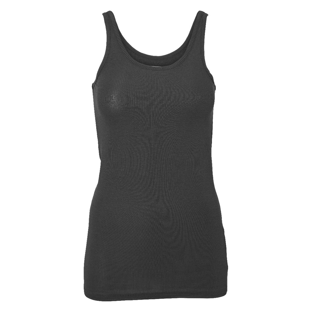 Conservandum MELLOW tencel rib ærmeløs top T-shirt Black 019400706