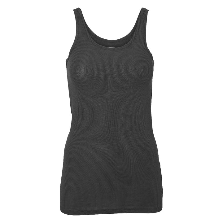 Conservandum MELLOW tencel rib ærmeløs top T-shirt Black 019400706