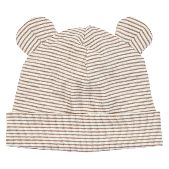 müsli MINI STRIPE RIB hat med ører Huer Balsam cream/ Walnut/ Oat 690000320