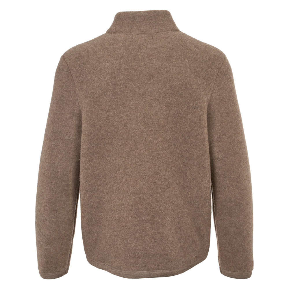 Conservandum Merino uld fleece trøje Sweatshirt Walnut melange 821000012