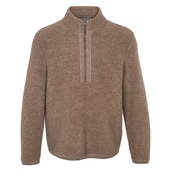 Conservandum Merino uld fleece trøje Sweatshirt Walnut melange 821000012