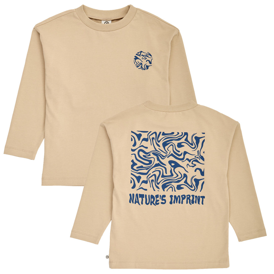 müsli NATURES IMPRINT printet bluse Langærmet bluse Safari 015111600