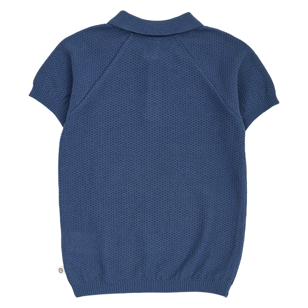 müsli NATURES IMPRINT strik polo T-shirt Navy 019403101