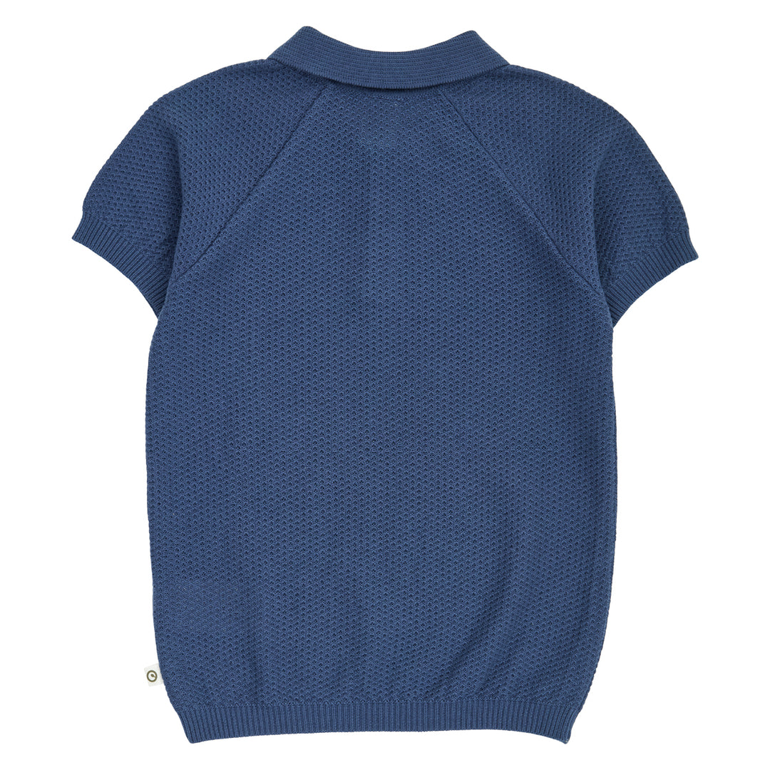 müsli NATURES IMPRINT strik polo T-shirt Navy 019403101