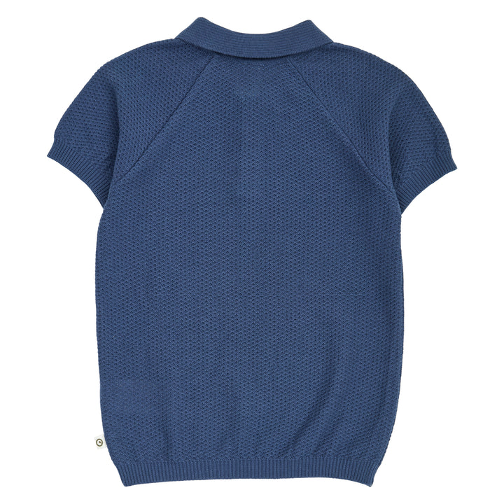 müsli NATURES IMPRINT strik polo T-shirt Navy 019403101