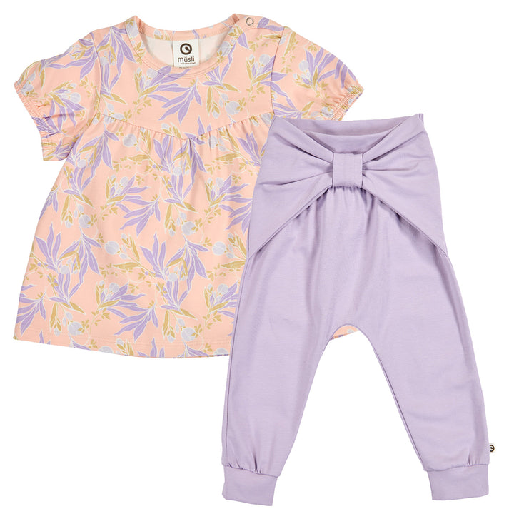 müsli PEONY blomstret 2-delt sæt Bodystockings Peach/ Bloom/ Dream 690000314