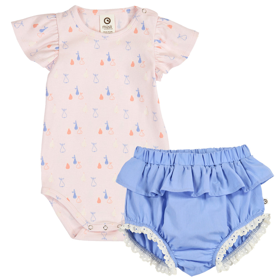 müsli PICNIC 2-delt sæt Bodystockings Primrose/ Shell blue/ Tofu 690000304
