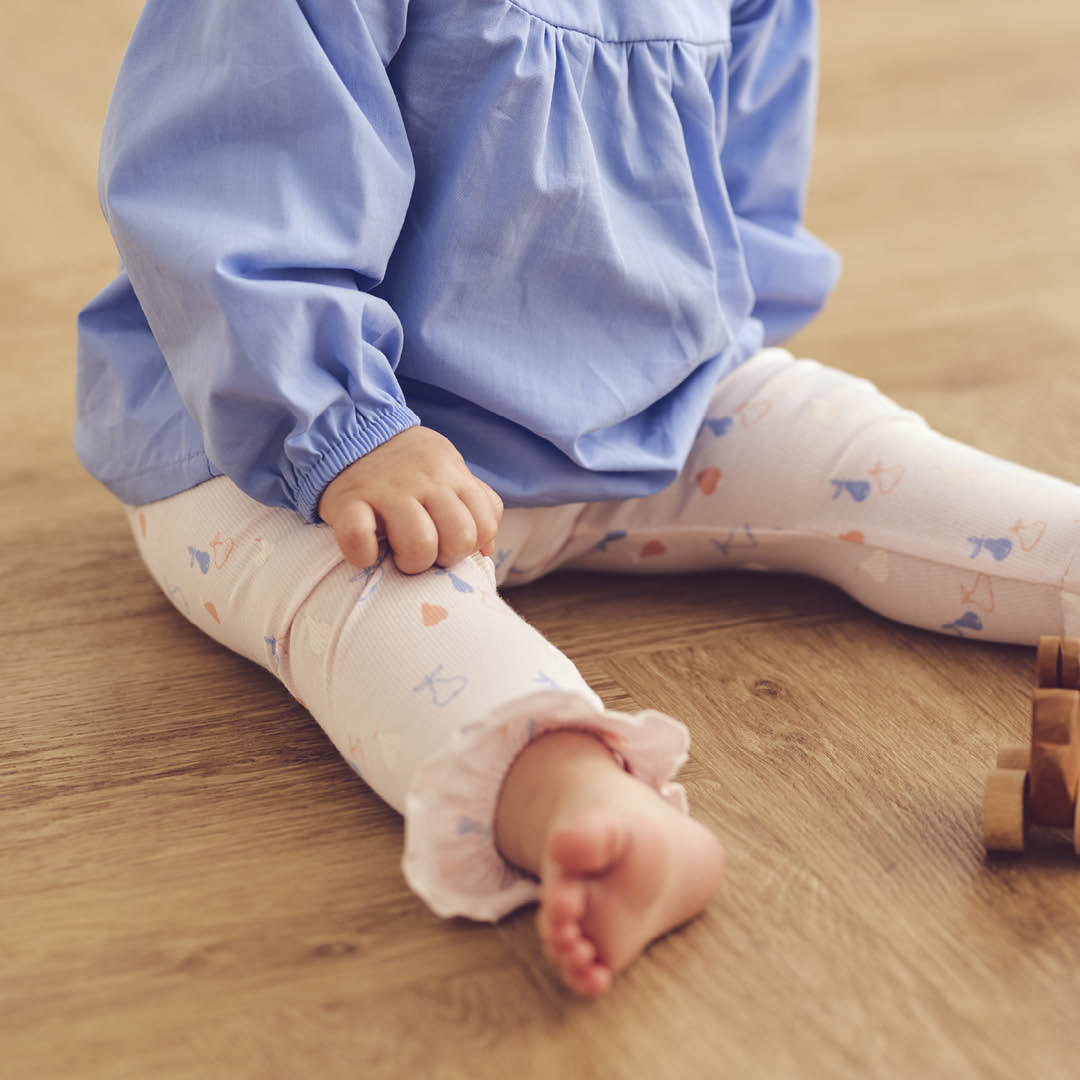 müsli PICNIC RIB flæse leggings Leggings Primrose/ Shell blue/ Tofu 690000304