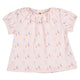 müsli PICNIC RIB top med flæsekrave T-shirt Primrose/ Shell blue/ Tofu 690000304
