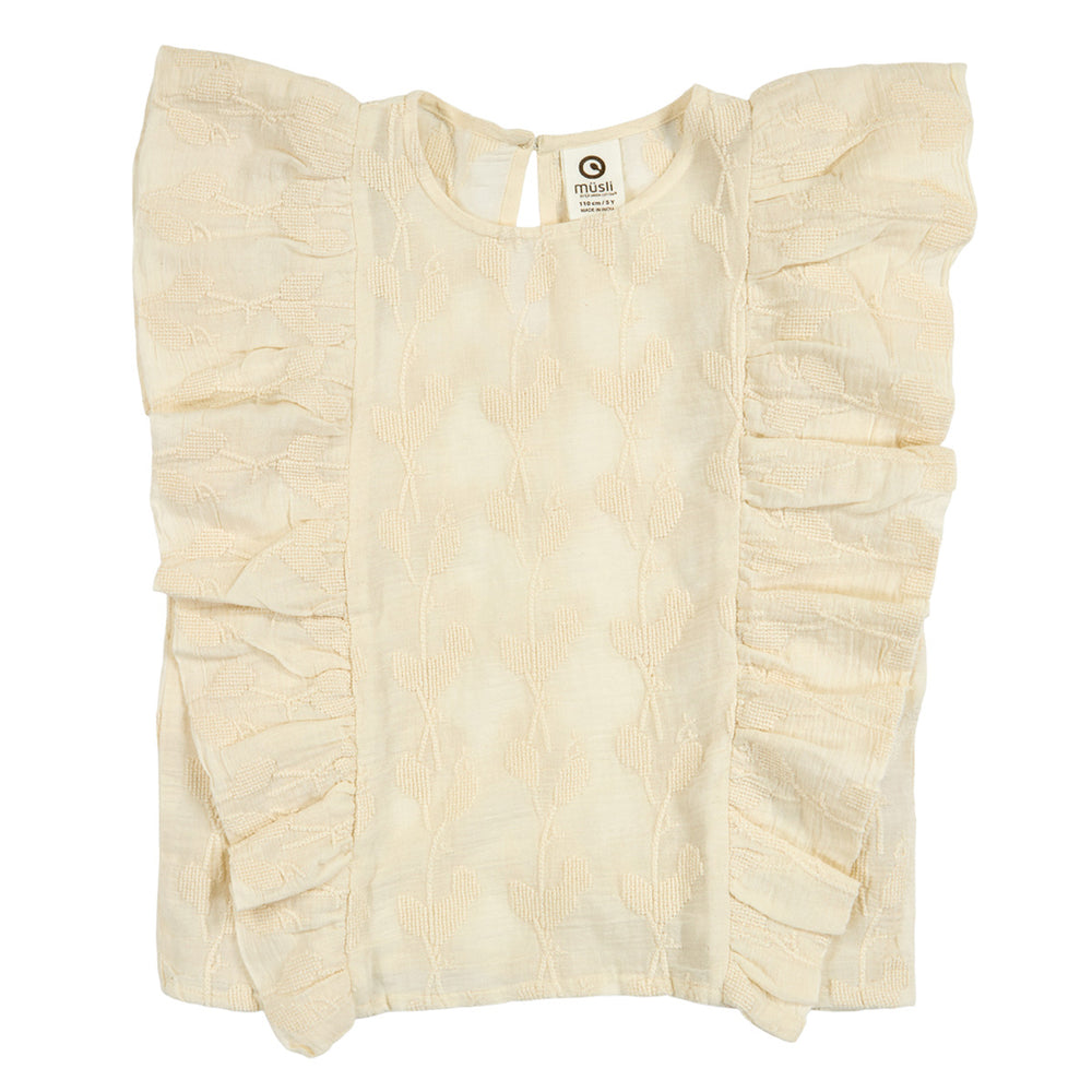 müsli POETRY flæse top T-shirt Natural 774000002