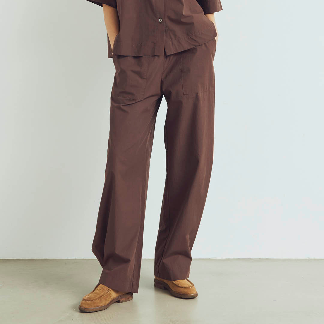 Conservandum POPLIN bukser med knapper Bukser French Roast 019101200