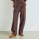 Conservandum POPLIN bukser med knapper Bukser French Roast 019101200