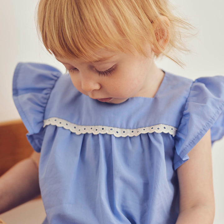 müsli POPLIN flæse top T-shirt Shell blue 016392901