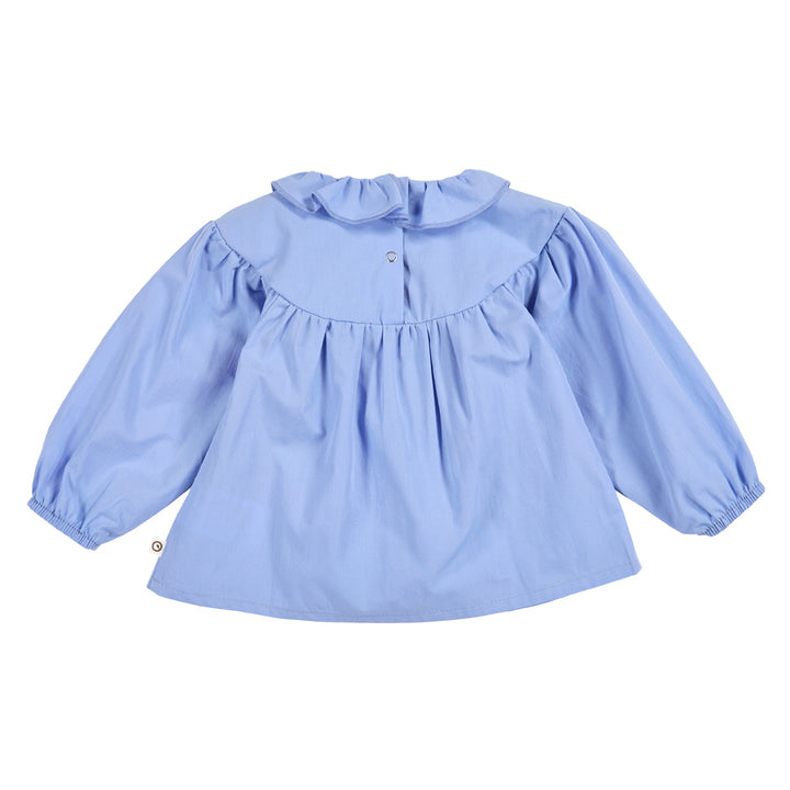 müsli POPLIN flæsekrave top Langærmet bluse Shell blue 016392901