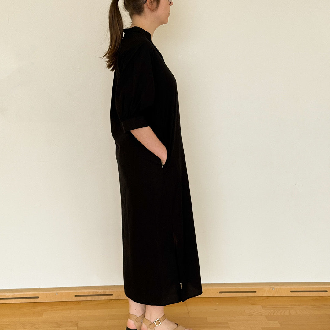 Conservandum POPLIN kjole Kjoler Black 019400706