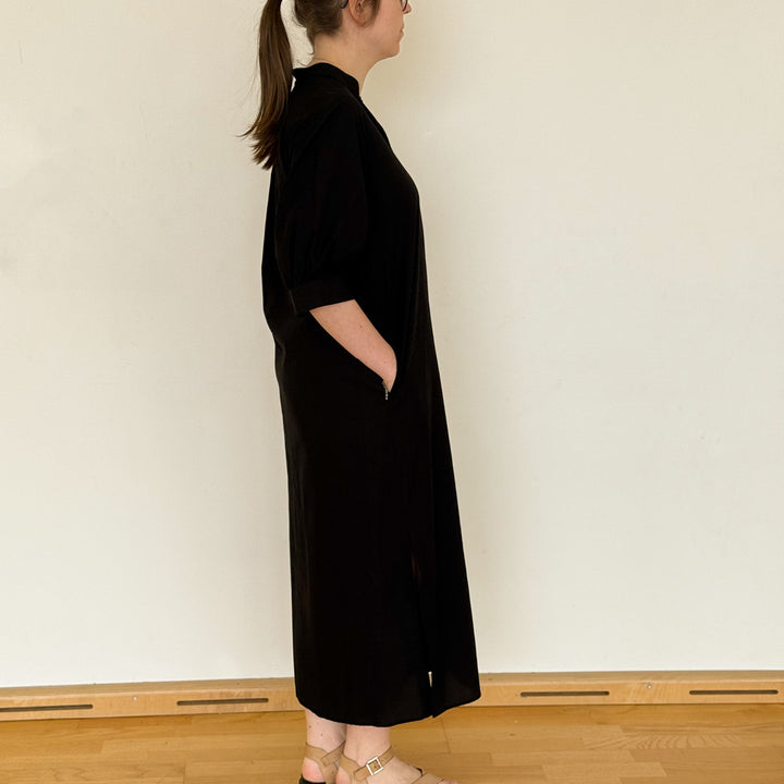 Conservandum POPLIN kjole Kjoler Black 019400706