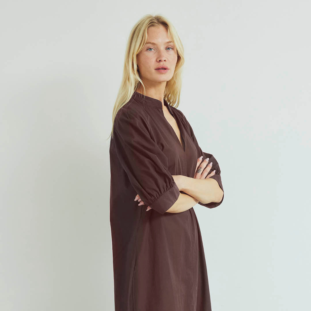 Conservandum POPLIN kjole Kjoler French Roast 019101200