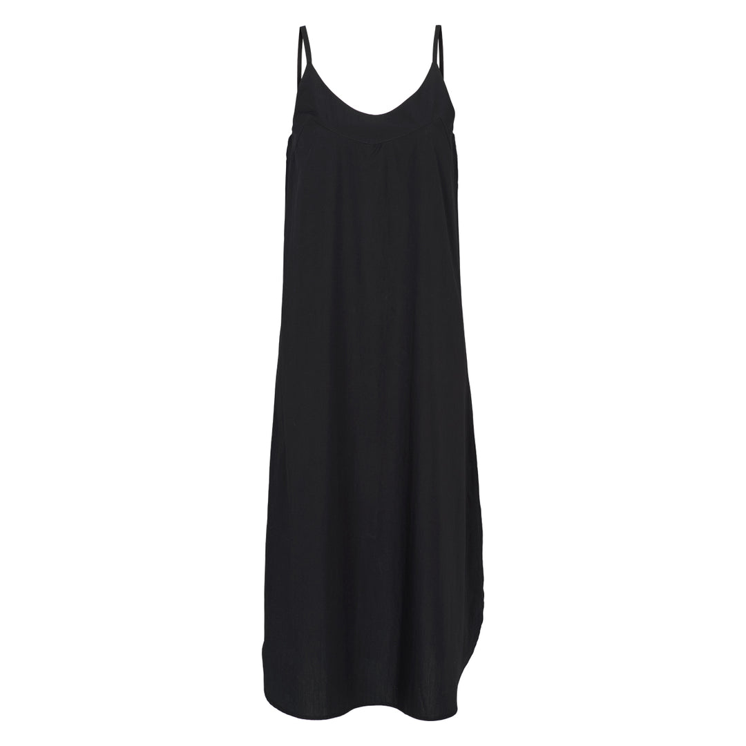 Conservandum POPLIN kjole med stropper Kjoler Black 019400706