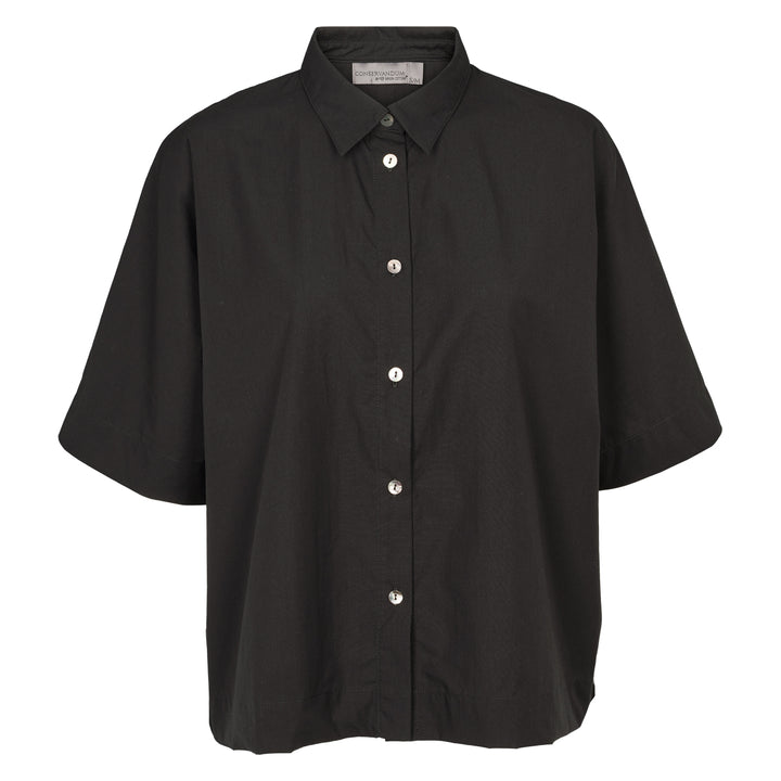 Conservandum POPLIN kort skjorte T-shirt Black 019400706