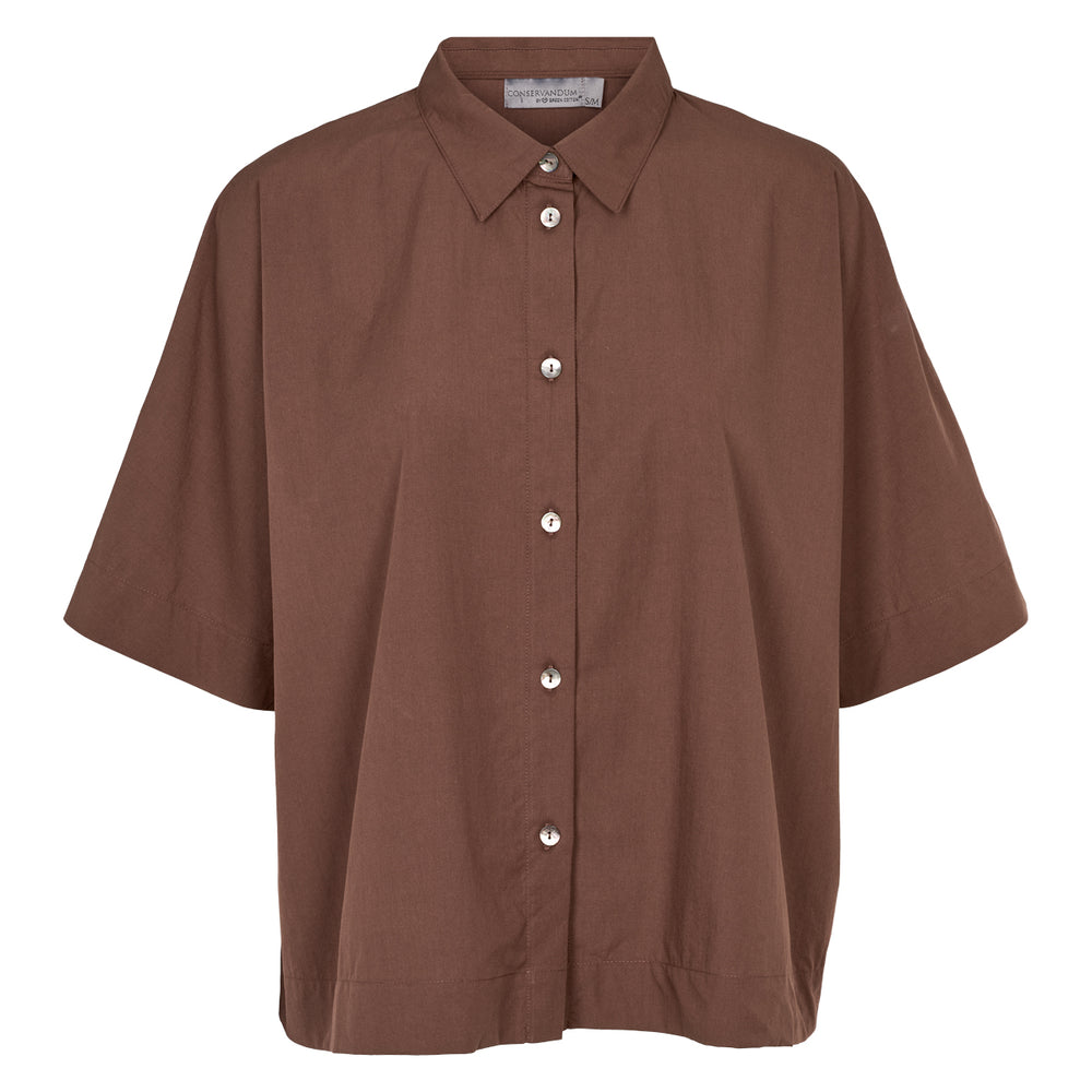 Conservandum POPLIN kort skjorte T-shirt French Roast 019101200