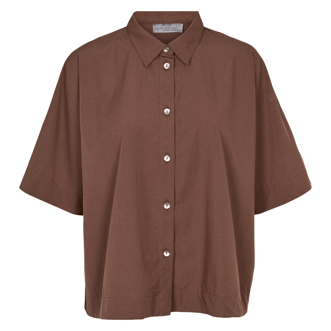 Conservandum POPLIN kort skjorte T-shirt French Roast 019101200