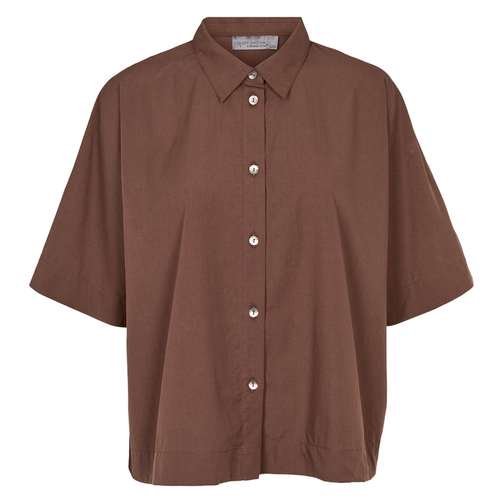 Conservandum POPLIN kort skjorte T-shirt French Roast 019101200