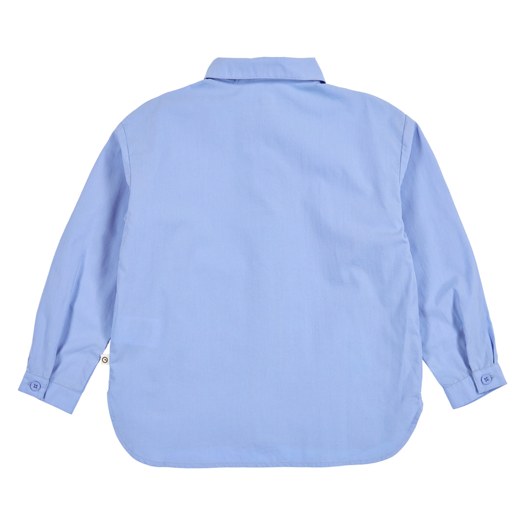 müsli POPLIN skjorte Langærmet bluse Shell blue 016392901