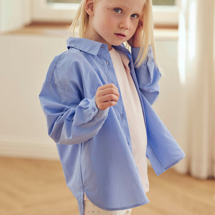 müsli POPLIN skjorte Langærmet bluse Shell blue 016392901